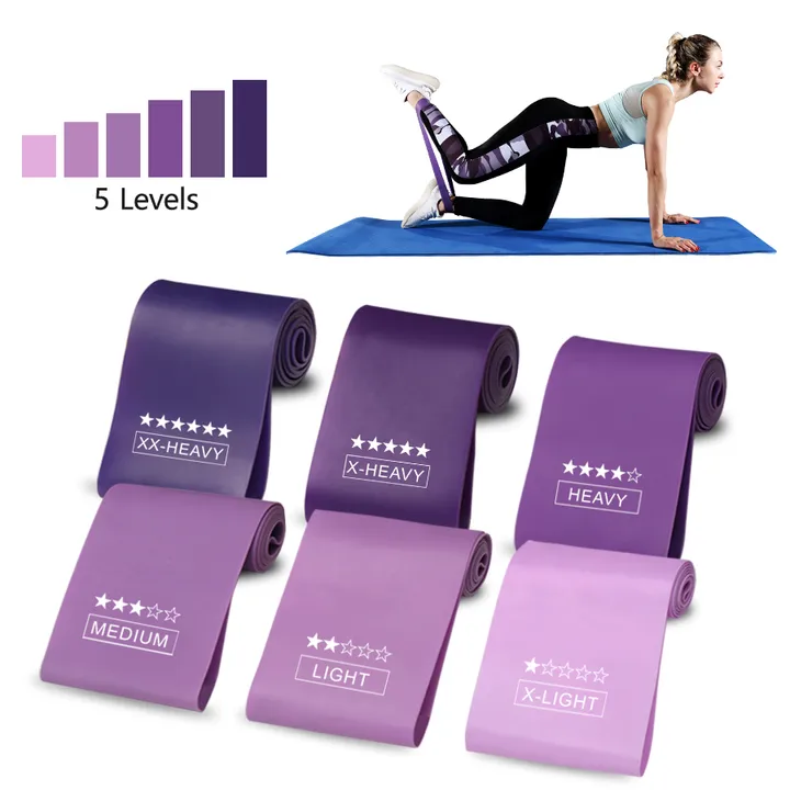 Purple 6 levels mini resistance bands
