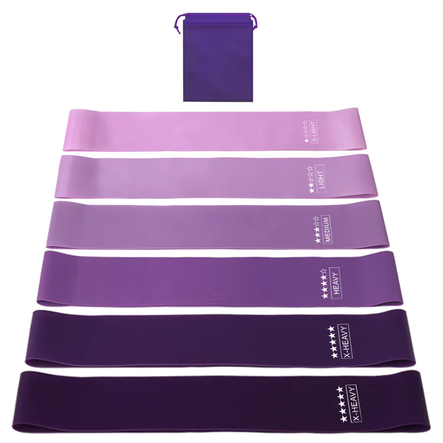 Purple 6 levels mini resistance bands — detail image 3