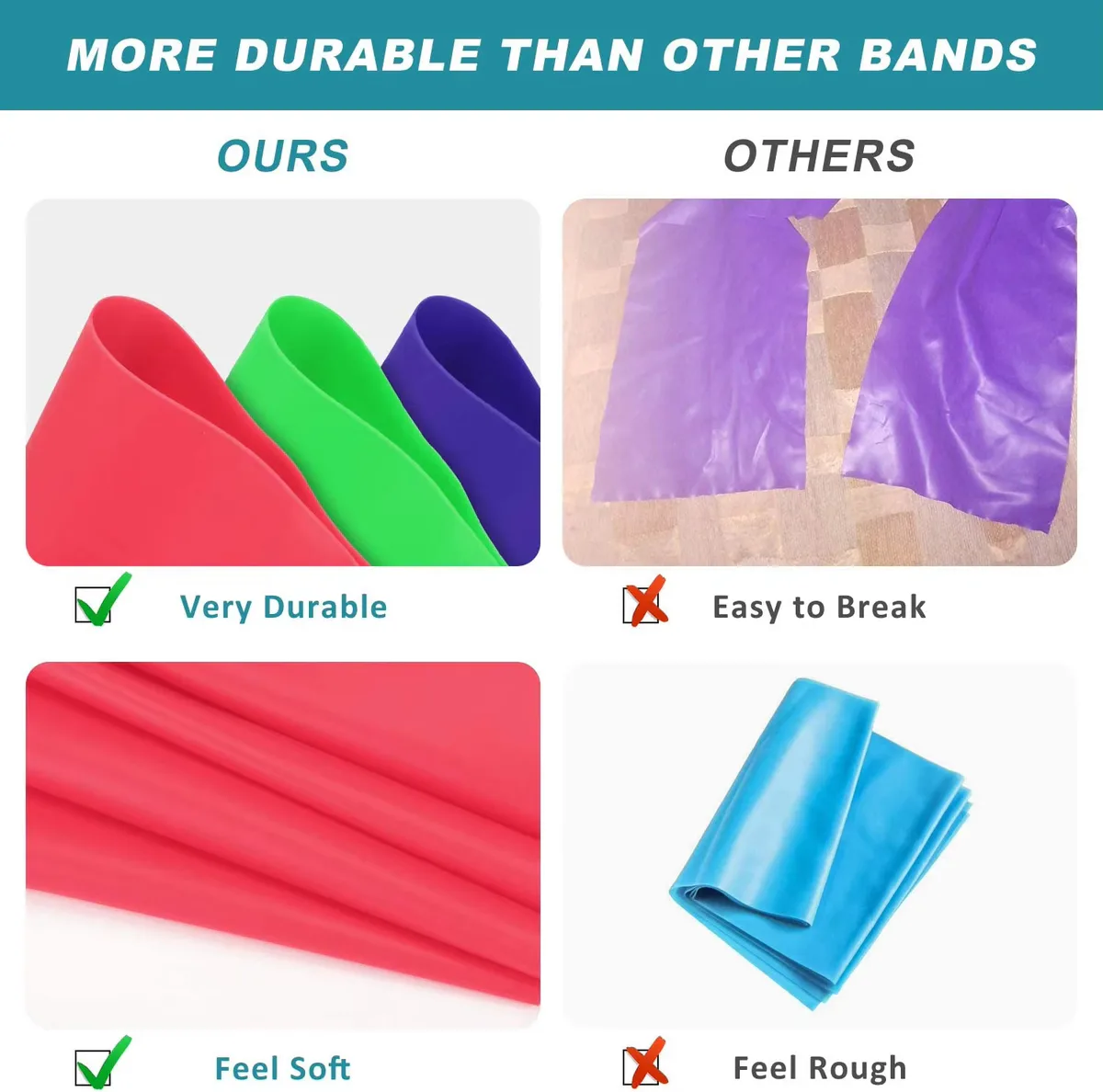 Yoga Pilates Resistance Band stretch bands — detail image 4