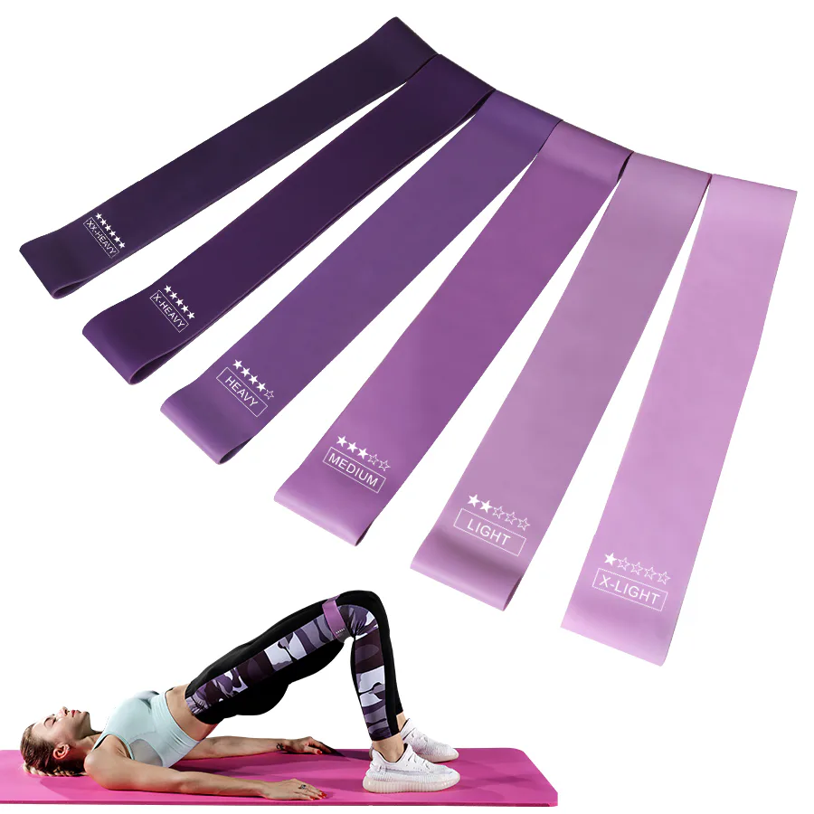 Purple 6 levels mini resistance bands — detail image 2