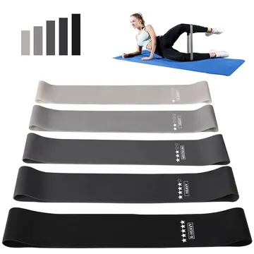Grey 5 levels resistance bands — image 1